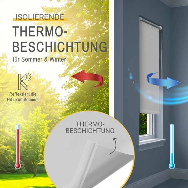 Sol Royal Thermorollo SolReflect T42 für Fenster & Türen Weiß, 160 x 65 x 3.1 cm Bild 6