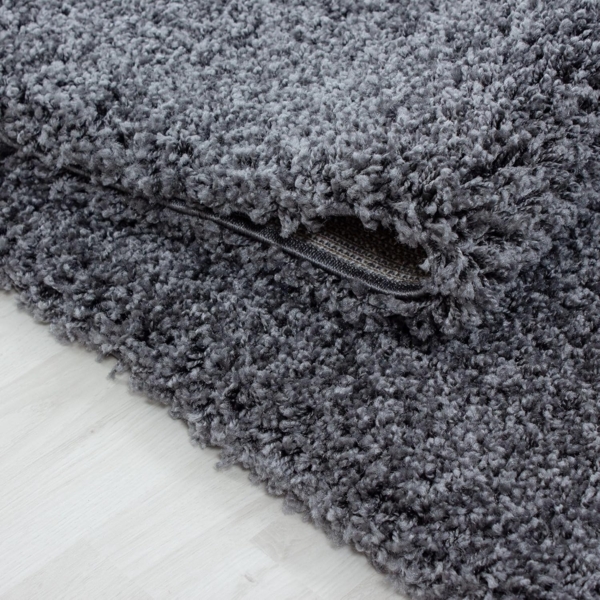 Carpetsale24 Shaggy Hochflor Teppich Wohnzimmer 300x400 cm Grau - Modern Flauschiger Teppich Extra Weich, Pflegeleicht und Einfarbig - Ideal als Teppich für Schlafzimmer, Esszimmer und Küche Bild 4