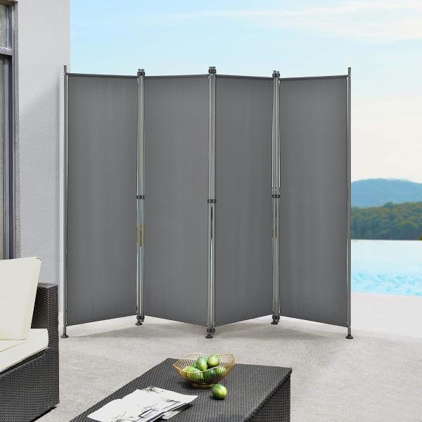 Trennwand Modica Outdoor 170x215 cm Mittelgrau pro. tec