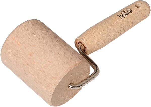 Birkmann Easy Baking Teigroller Gerade, Ausroller, Backzubehör, Küchenhelfer, Holz, 7 cm, 340541