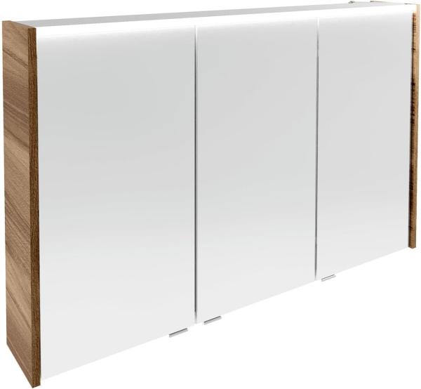 Fackelmann VERONA LED Spiegelschrank 110 cm, Braun Dunkel