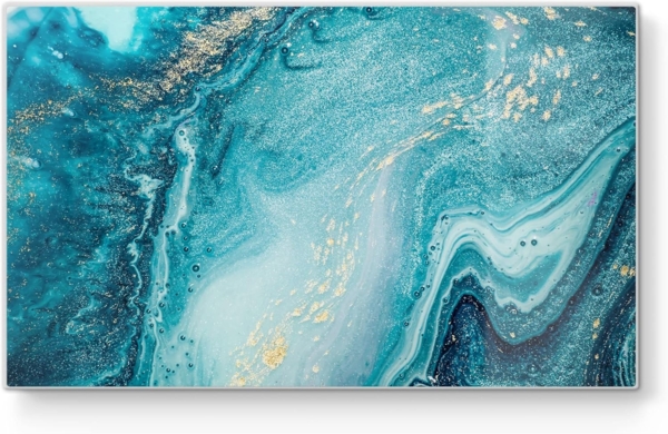 DEQORI Schneidebrett 'Meer aus Marmor', Glas, Platte Frühstücksbrett Schneideplatte