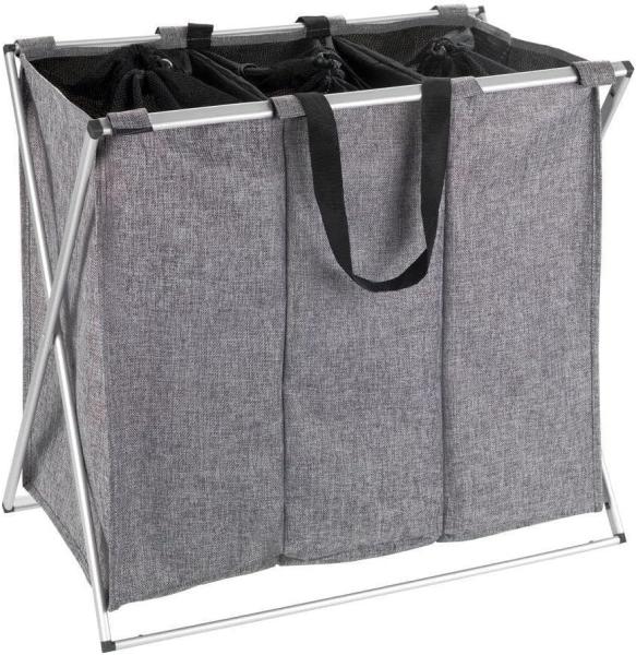 Wenko Wäschesammler Trio Grau 130 l, grau