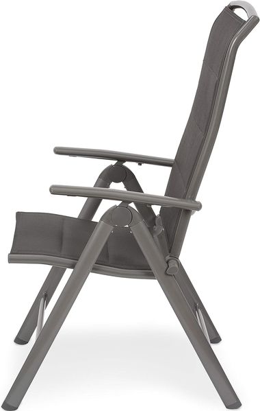 Gartenstuhl Milano - Hochlehner Stuhl klappbar - 8-Fach verst. Rückenlehne - Aluminium - Wetterfest Bild 6