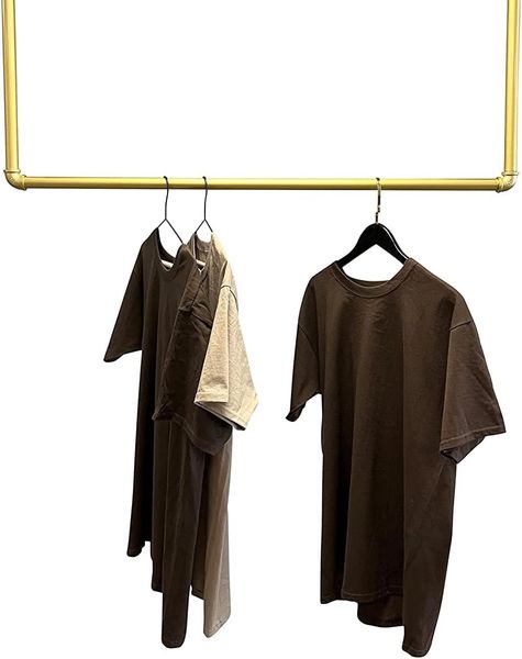 RSR Hangers Kleiderstange Garderobe Industrial Design Gold für Decke Garderobenstange U-Form