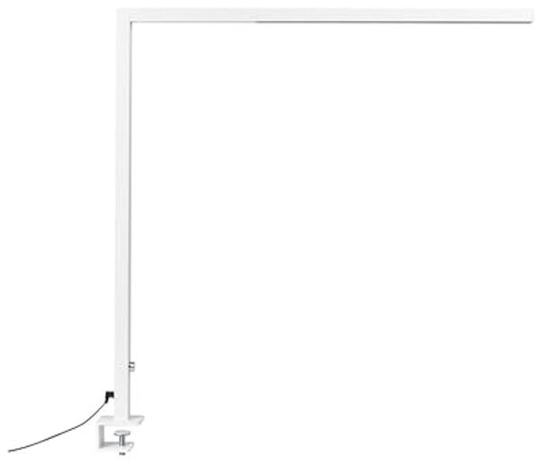 LED Schreibtischlampe klemmbar VOLANS mit Dimmer Metall Weiß