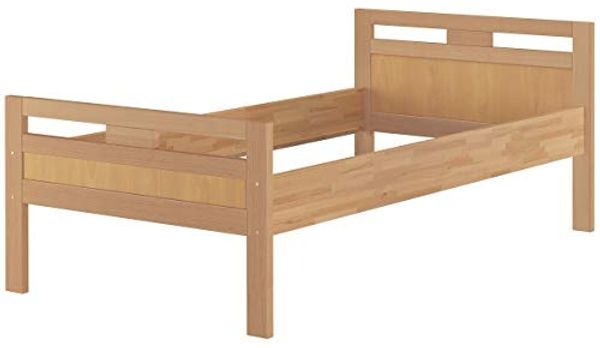 Massivholzbett Seniorenbett Buche natur 90x200 Einzelbett Hohes Bett Komforthöhe 60.74-09 oR