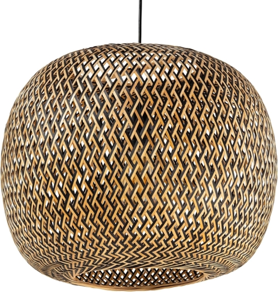 riess-ambiente Hängeleuchte ORGANIC LIVING 45cm natur · Pendellampe mit Schirm aus Bambus-Holz, keine besonderen Funktionen, ohne Leuchtmittel, geflochten · für Esszimmer & Schlafzimmer · handmade · Boho-Stil