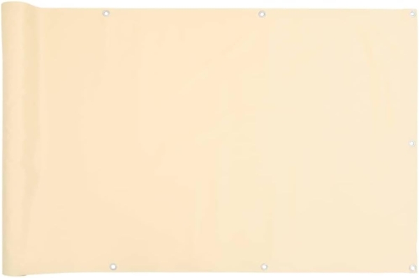 vidaXL Balkon-Sichtschutz Creme 300x75 cm PVC 4005388
