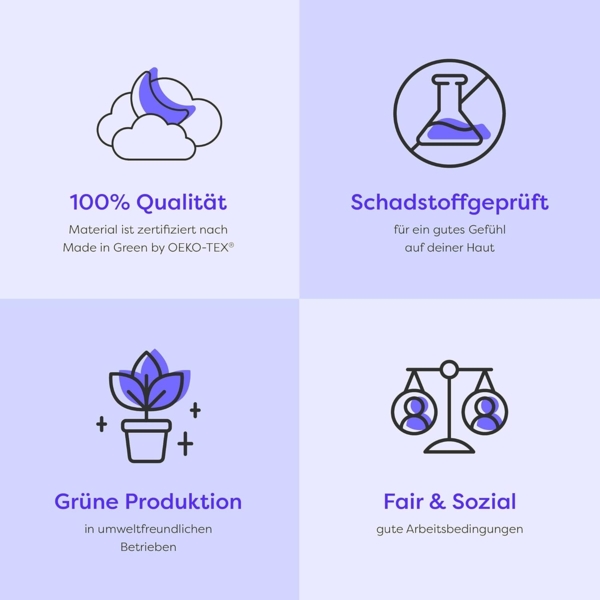 Wolkenfeld Bettwäsche Mikrofaser 4 tlg - Allergiker Bettwäsche einfarbig - unfassbar weich, Mikrofaser, 4 teilig, 135x200 cm, 155x200 & 155x220 I inkl. 2x Kissenbezüge 80x80 I Uni Bild 7