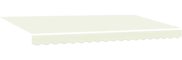 vidaXL Markisenersatzstoff Creme 380 x 195 cm Polyester 42000389