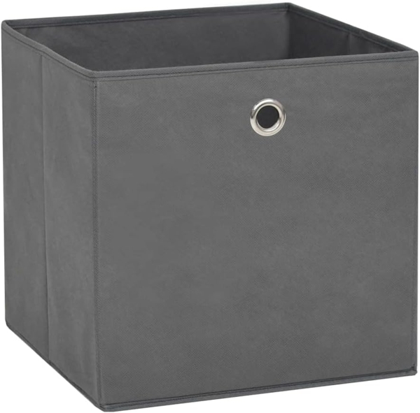 vidaXL Aufbewahrungsboxen 10 Stk. Vliesstoff 28x28x28 cm Grau 325193
