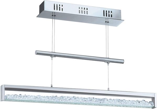 Eglo 93625 Hängeleuchte CARDITO 1 chrom kristallklar LED 24W Touchdimmer, höhenverstellbar