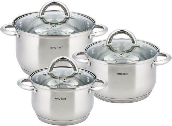 Kinghoff Kinghoff Set mit 3 Töpfen mit Deckel 12169