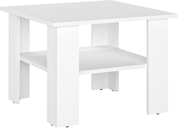 KOMTO Couchtisch Wohnzimmertisch Modern Coffee Table Tisch Holz Beistelltisch (Tisch Wohnzimmer Sofatisch Stubentisch, Wohnzimmer Tisch für Couch, Spanplatte, Vienna 60x60x43 cm)