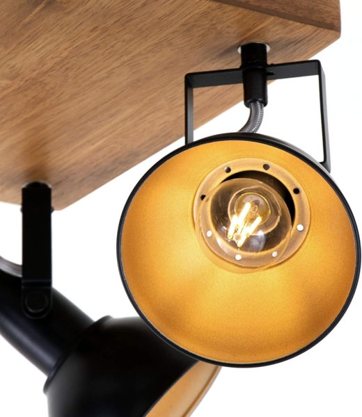 Briloner 4er Spot Barnim schwarz-gold 28x28 cm E14 Bild 5