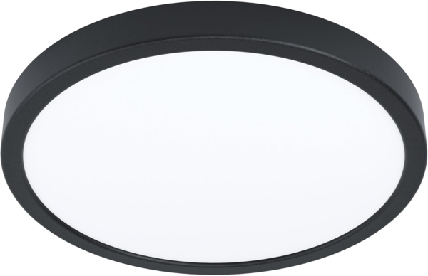 EGLO LED Deckenleuchte Fueva 6, runde Deckenlampe, Aufbaulampe aus Kunststoff in Schwarz und Weiß, Deckenbeleuchtung warmweiß-kaltweiß, ⌀ 28 cm