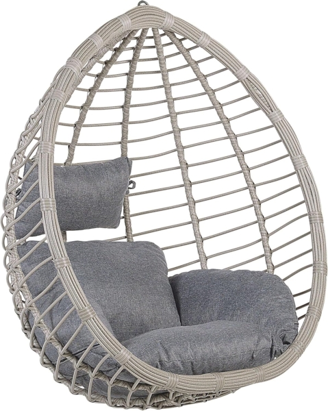 Hängesessel Rattan grau ø 106 cm TOLLO