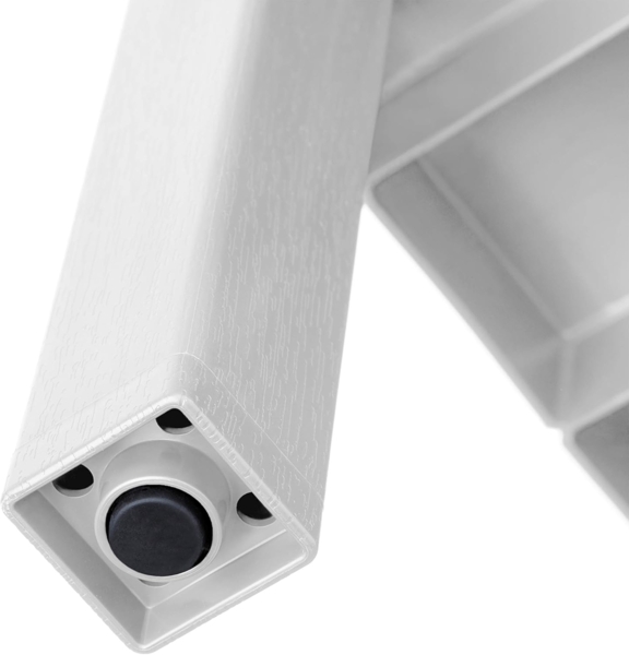 TATAY Eck-Badregal mit 4 Ebenen | Feuchtigkeitsresistent | Inklusive Schrauben & Quick Fix kompatibel | Für Innen- & Außenbereiche | Belastbar bis 32 kg – Modell Lombok – Weiß Bild 4