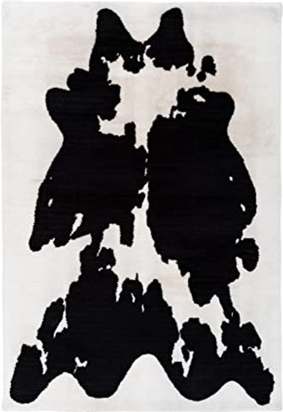 Hochflorteppich Wanyama 200 Schwarz 120x160 cm