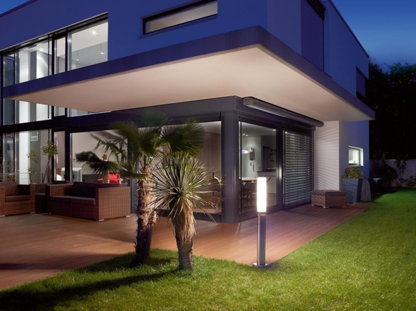 LED-Wegeleuchte GL 60 S, 360° Bewegungsmelder, Edelstahlgehäuse, 9,78 W, 3000 K, Garten-Pollerleuchte, E27-Fassung Bild 3