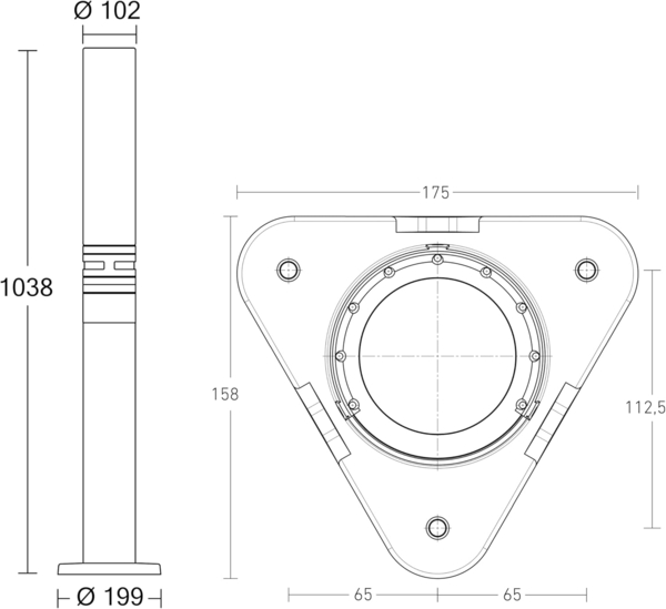 LED-Wegeleuchte GL 60 S, 360° Bewegungsmelder, Edelstahlgehäuse, 9,78 W, 3000 K, Garten-Pollerleuchte, E27-Fassung Bild 7