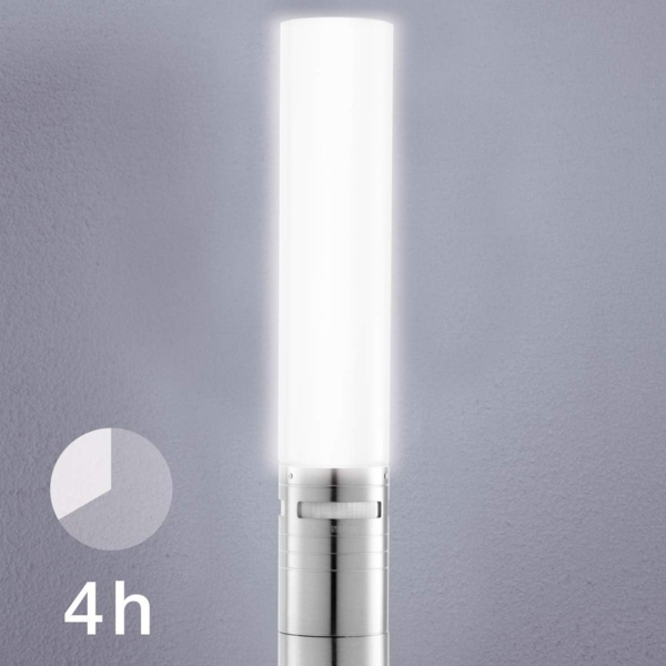 LED-Wegeleuchte GL 60 S, 360° Bewegungsmelder, Edelstahlgehäuse, 9,78 W, 3000 K, Garten-Pollerleuchte, E27-Fassung Bild 4