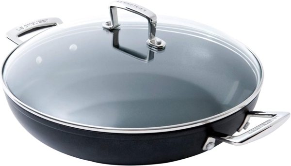 Le Creuset Aluminium-Antihaft Profipfanne mit Deckel, 26,0 cm