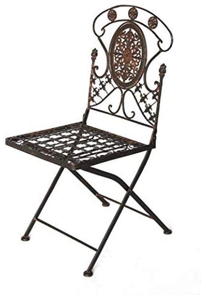 Gartenstuhl Metall Avis 1840 Metallstuhl Bistrostuhl Stuhl Garten Vintage Eisen Nostalgie Eisenstuhl Braun Antik