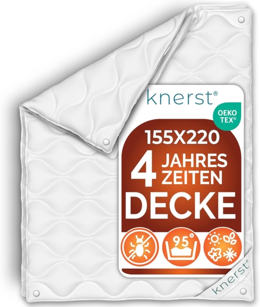 KNERST Microfaserbettdecke Mikrofaserbettdecke Sommerdecke Ganzjahresdecke 135x200, 155x220, uvm, Füllung: Klimafaser-Polyesterfüllung, Allergikerfreundlich, atmungsaktiv, temperaturausgleichend