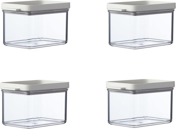 Mepal 4-tlg Vorratsdosen Spar-Set Omnia 700 ml Nordic White/Weiß Vorratsdose Frischhaltedose - ideal für die Aufbewahrung von trockenen Lebensmitteln Bild 1