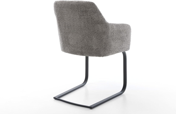 Freischwinger Greg-Flex Bouclé Grau Freischwinger flach Schwarz Bild 6