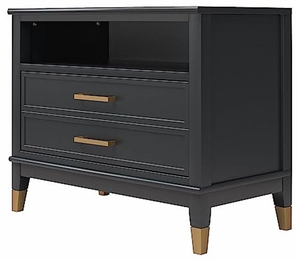 loft24 Nachtschrank Westerleigh Beistelltisch, Nachttisch, Nachtkonsole mit Schublade, MDF