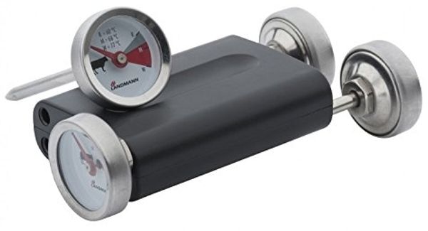 Landmann BBQ Grillthermometer-Set, 4 Stück, Edelstahl / ABS-Kunststoff, silber / schwarz, Ø 2,6 x H 6,8 cm