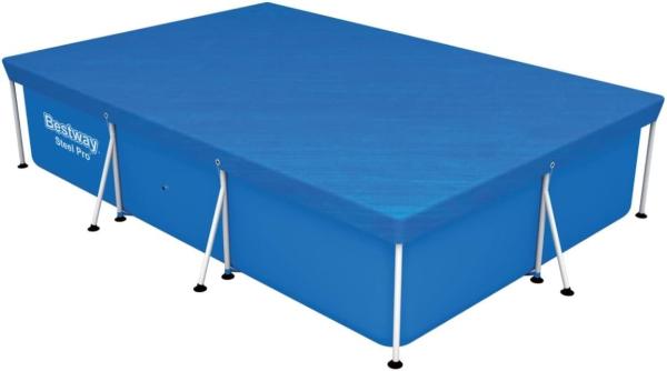 Bestway Flowclear Poolabdeckung rechteckig, Polyethylen blau, 304x205x66 cm