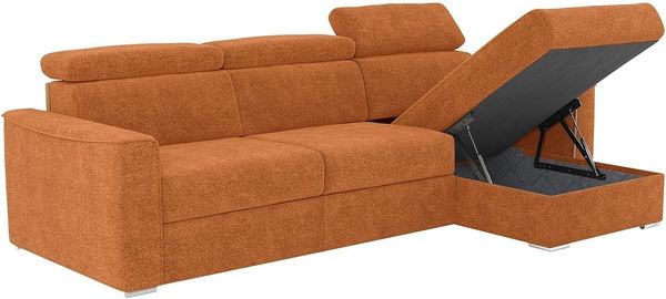 Vente-unique - VIZIR Sofa Stoff Rot - B 223 cm152 cm x H 110 cm95 cm x L 302 cm Bild 7