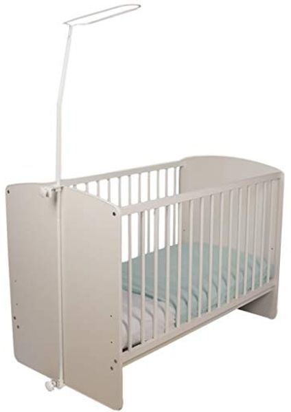 Tega Baby Himmelhalter mit Himmelbettstange für Babybett mit Klemmen, weiß DM-009