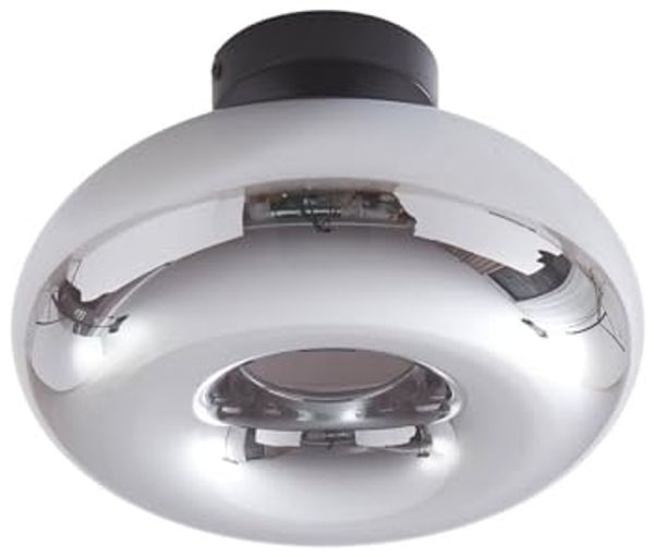 Lindby Deckenleuchten Zehra, Glas Schwarz IP20, 1 x 15 W LED