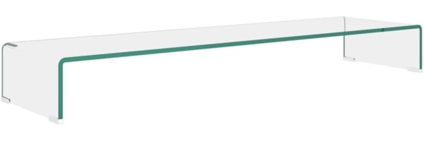 vidaXL TV-Tisch/Bildschirmerhöhung Glas Transparent 110x30x13 cm 244132