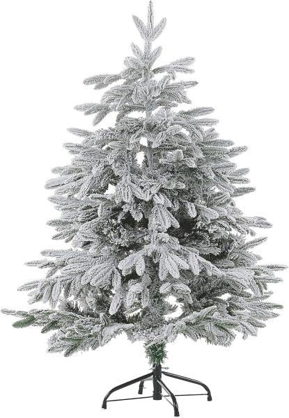 Künstlicher Weihnachtsbaum schneebedeckt 120 cm weiß BASSIE