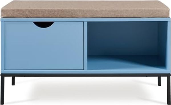 Schuhbank Colwyn 80x40x45 cm Blau [en. casa] Bild 6