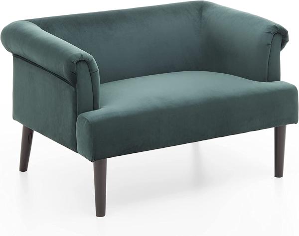 ATLANTIC Home Collection Loveseat Bigsessel Sessel Sofa 1,5-Sitzer Charlie Samt Grün