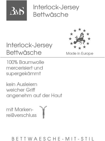 Bettwaesche-mit-Stil 'Ina' Bettwäsche, Mako Interlock Jersey braun, 155 x 220 cm + 80 x 80 cm Bild 4