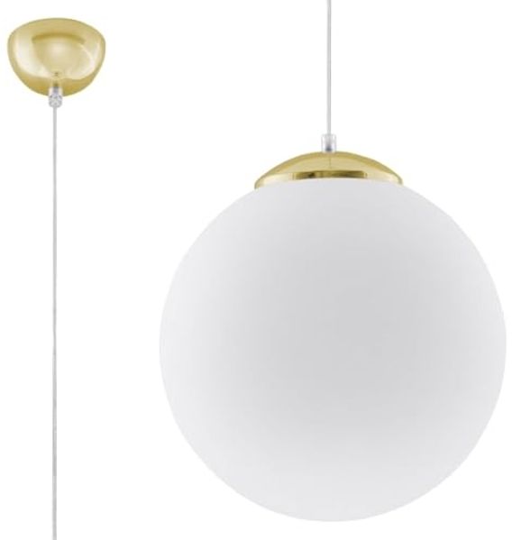 SOLLUX SL. 0716 Pendelleuchte UGO 30 gold L: 300, B: 300, H: 1200, E27/60W, dimmbar
