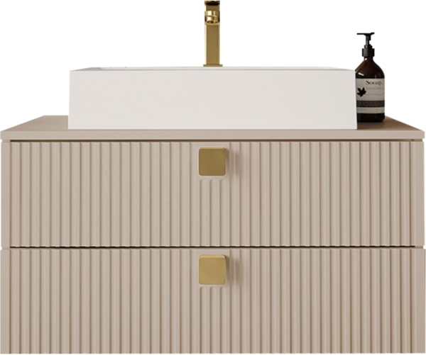 Waschbeckenschrank Grentis 01 (Farbe: Wüstensand)