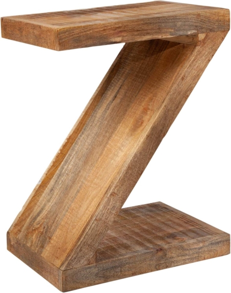 riess-ambiente Beistelltisch Z 45cm natur, Massivholz · variabel stellbar · Handarbeit · Mangoholz