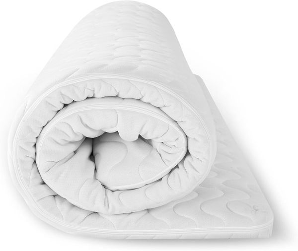 EGO HOME Matratzen Topper 90x190 cm, 7cm Höhe Matratzentopper Härtegrade H2 mit 7-Zonen Spiral-Dorn Kaltschaumkern, Öko-TEX Zertifiziert, Matratzenauflage 90x190 cm für Boxspringbett Schlafsofa
