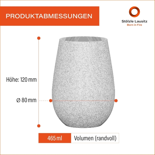 Stölzle Lausitz STONES Becher 465 ml kiesel 6er Set Bild 3
