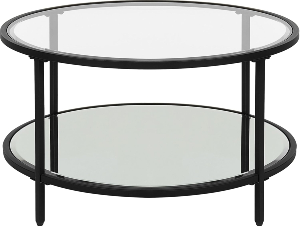 Couchtisch BIRNEY Spiegeleffekt Schwarz