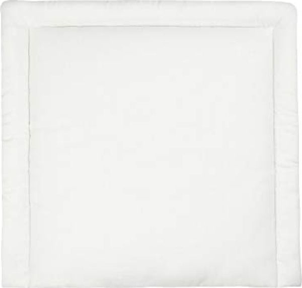 KraftKids Wickelauflage in Leinen leicht grünes Weiß, Wickelunterlage 75x70 cm (BxT), Wickelkissen